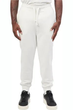 HUGO BOSS Bukser, Herre, Hvid, M, Bomuld, Hvide elastiske bundsweatpants