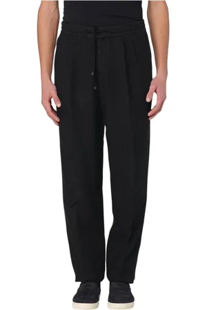 Brunello Cucinelli Bukser, Herre, Sort, XL, Elegant Blå Herre Bukser