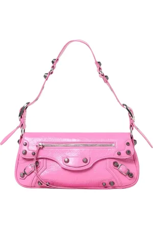 Balenciaga Taske, Dame, Lyserød, ONE SIZE, Uld, Studded Skuldertaske til Byens Motorcyklister
