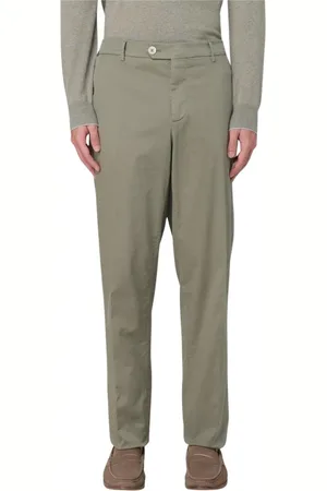 Brunello Cucinelli Bukser, Herre, Grøn, 4XL, Bomuld, Grønne afslappede chinos