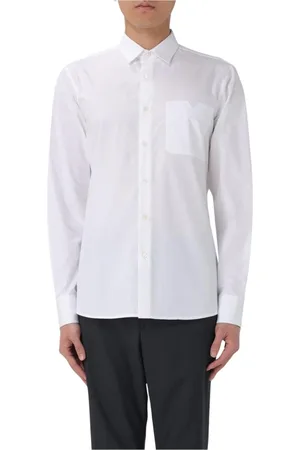VALENTINO Skjorte, Herre, Hvid, XL, Bomuld, Elegant Hvid Formel Skjorte