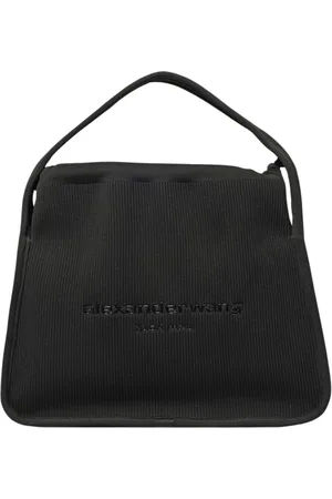 Alexander Wang Taske, Dame, Sort, ONE SIZE, Uld, Sort Ribbet Crossbody Taske