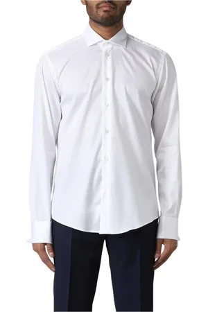 Brian Dales Skjorte, Herre, Hvid, M, Bomuld, Hvid Slim Fit Skjorte