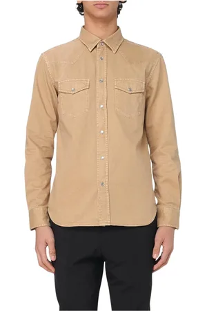 Tom Ford Skjorte, Herre, , M, Bomuld, Klassisk Western Skjorte