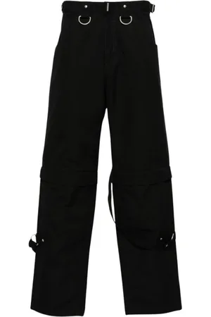 Givenchy Bukser, Herre, Sort, L, Sorte Cargo Bukser med Justerbart Spænde