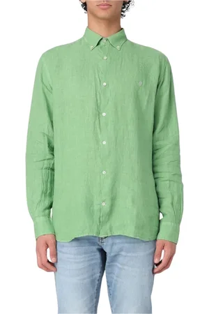 BROOKSFIELD Skjorte, Herre, Grøn, 4XL, Linned, Hvidt Linnedskjorte