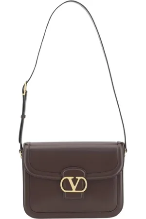 VALENTINO GARAVANI Taske, Dame, Brun, ONE SIZE, Uld, Brun Stud Skuldertaske