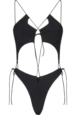 Amazuìn Badetøj, Dame, Sort, ONE SIZE, Uld, Sort Krydset Blonder Badedragt