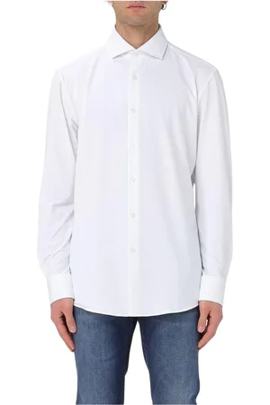 HUGO BOSS Skjorte, Herre, Hvid, M, Elegant Pink Dress Shirt