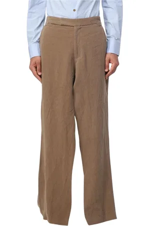 Vivienne Westwood Bukser, Herre, Brun, L, Linned, Brun Linned Brede Ben Bukser