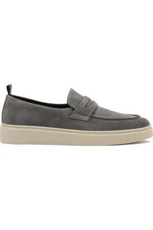 Kazar Sko, Herre, Grå, 41 EU, Suede, Suede sneakers med slip-on overdel