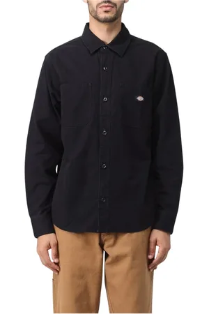 Dickies Skjorte, Herre, Sort, XL, Bomuld, Klassisk Sort Arbejdsskjorte
