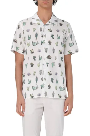 Paul Smith Skjorte, Herre, Hvid, L, Bomuld, Kaktus Print Sweater