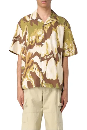BONSAI Skjorte, Herre, Flerfarvet, L, Bomuld, Camouflage Skjorte til Mænd