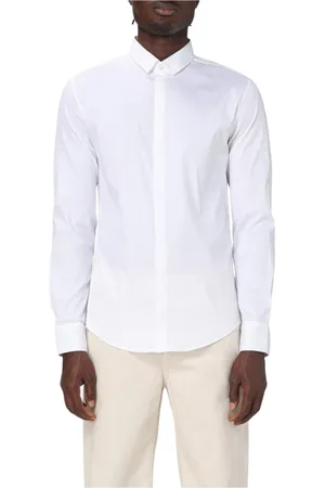 Emporio Armani Skjorte, Herre, Hvid, L, Bomuld, Klassisk Hvid Skjorte