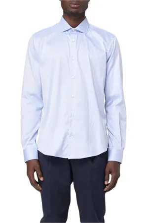 Brian Dales Skjorte, Herre, Blå, L, Bomuld, Blå Slim Fit Skjorte