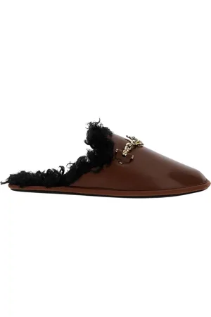 Stella McCartney Sko, Dame, Brun, 41 EU, Læder, Shearling Læder Mules