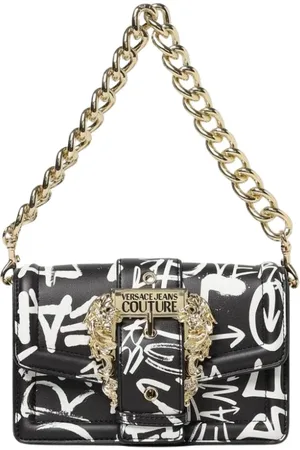 VERSACE Taske, Dame, Sort, ONE SIZE, Uld, Printet Crossbody Kædetaske