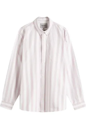 Carhartt Skjorte, Herre, Flerfarvet, S, Stribet Dillion Skjorte i Hortensia/Hvid