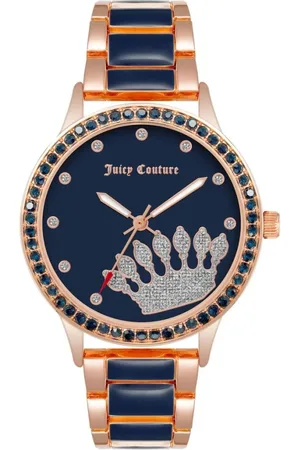 Juicy Couture Tilbehør, Dame, Flerfarvet, ONE SIZE, Multifarvet Metalur, Pink Rem, Blå Skive