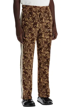 Palm Angels Bukser, Herre, Brun, L, Bomuld, Brun Track Pants til Moderne Mand