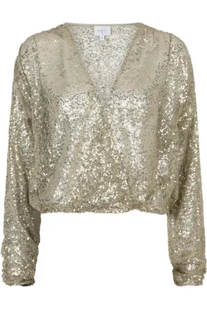 Dante 6 Bluser & Skjorter, Dame, Grøn, S, Polyester, Paillet Wrap Top Crazyabout Sunlit