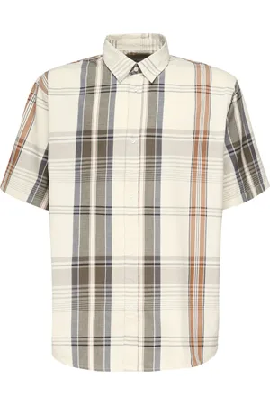 Carhartt Skjorte, Herre, Flerfarvet, L, Ternede kortærmet knap-up skjorte