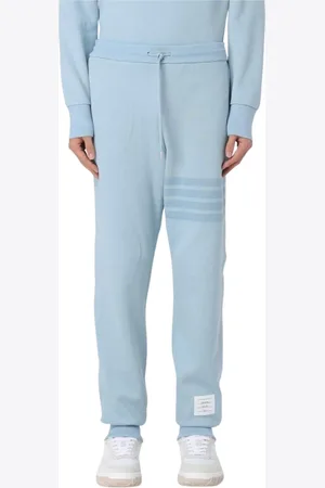 Thom Browne Bukser, Herre, Blå, S, Uld, Blå stilfulde sweatpants til mænd