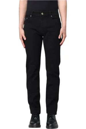 VERSACE Jeans, Herre, Sort, W32, Bomuld, Sorte Straight Leg Jeans til Mænd