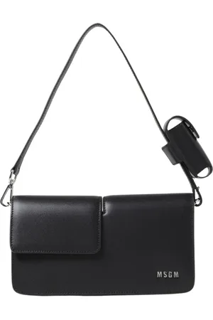 Msgm Taske, Dame, Sort, ONE SIZE, Uld, Sort læder skuldertaske