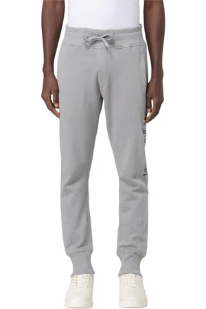 VERSACE Bukser, Herre, Grå, L, Bomuld, Moderne Grå Sweatpants med Stil