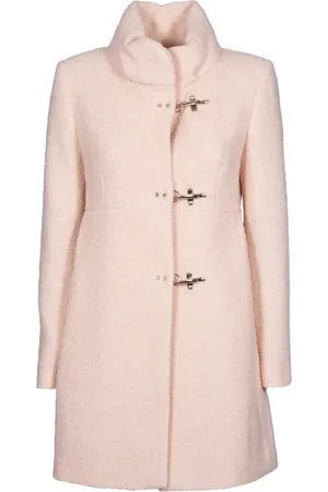 FAY Frakke, Dame, , S, Uld, Brun Romantisk Uldfrakke Aw24