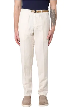 White Sand Bukser, Herre, , S, Casual Linen Bukser Elastisk Talje