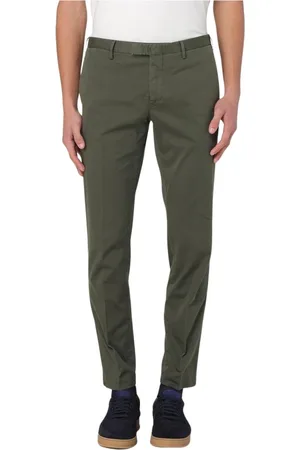 PT Torino Bukser, Herre, Grøn, 2XL, Bomuld, Beige Slim Fit Bomuld Stræk Bukser