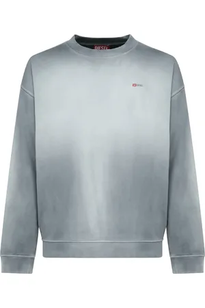 Diesel Sweathshirts & Hoodies, Herre, Blå, XL, Bomuld, Blå Bomuldssweater, Afslappet Pasform, Rund Hals