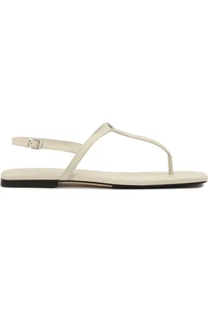Kazar Sko, Dame, Hvid, 36 EU, Læder, Flade flip flop sandaler