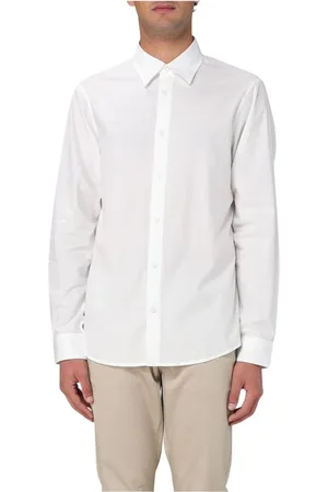 Armani Exchange Skjorte, Herre, Hvid, S, Bomuld, Hvid Bomuldsskjorte, Klassisk Design