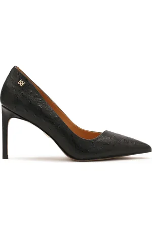 Kazar Sko, Dame, Sort, 35 EU, Læder, Elegante sorte pumps med præget mønster