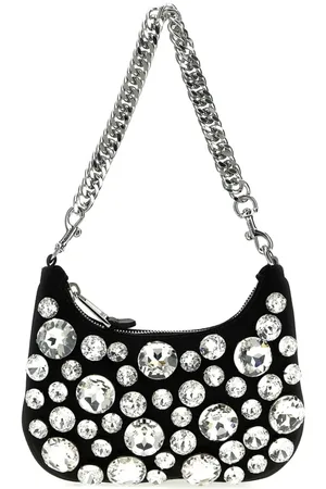 Moschino Taske, Dame, Sort, ONE SIZE, Uld, Sort Rhinestone Mini Håndtaske