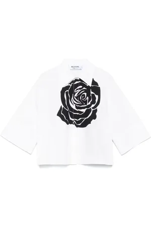 Blugirl Bluser & Skjorter, Dame, Hvid, S, Bomuld, Feminin Nero Ss25 Skjorte