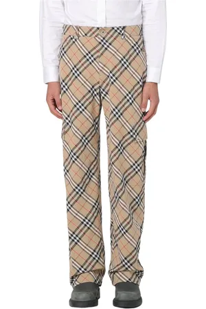 Burberry Bukser, Herre, Flerfarvet, L, Uld, Ternede Cargo Bukser