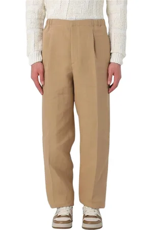 Fendi Bukser, Herre, , L, Uld, Afslappede Tobaksbukser