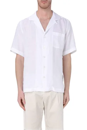 LARDINI Skjorte, Herre, Hvid, L, Bomuld, Elegant Hvid Bomuldsskjorte