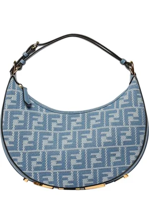 Fendi Taske, Dame, Blå, ONE SIZE, Uld, Blå Elegant Skuldertaske Klassisk Design