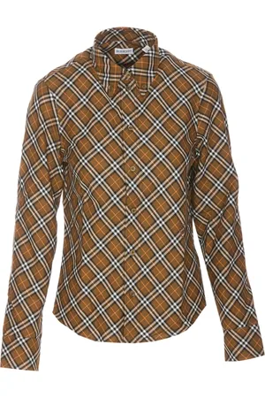 Burberry Bluser & Skjorter, Dame, Brun, XS, Bomuld, Cotton Skjorte