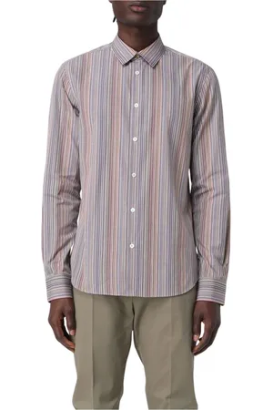 Paul Smith Skjorte, Herre, Flerfarvet, L, Bomuld, Farverig Stribet Formel Skjorte