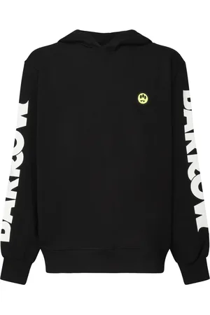 BARROW Sweathshirts & Hoodies, Herre, Sort, M, Bomuld, Sort Bomuld Hættetrøje med Logo