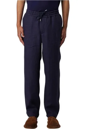 Sease Bukser, Herre, Blå, XL, Linned, Blå Linned Casual Bukser