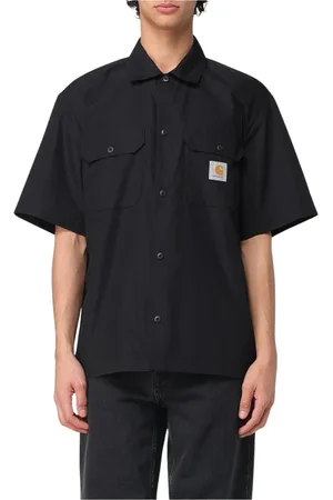 Carhartt Skjorte, Herre, Sort, XS, Bomuld, Sort arbejdstøjsskjorte regular fit
