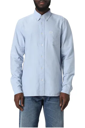 Fred Perry Skjorte, Herre, Blå, L, Klassisk langærmet skjorte i Gnawed